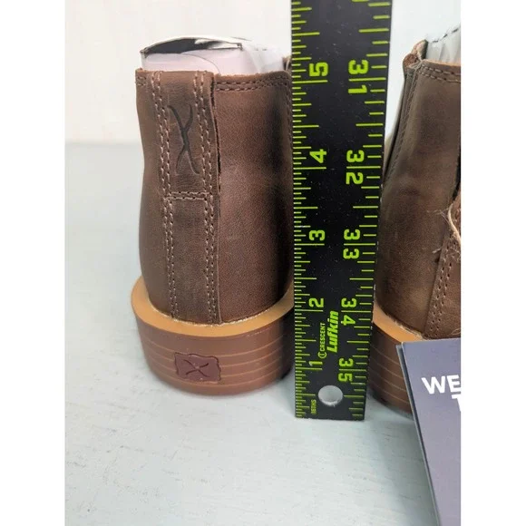 Twisted Tech X Chelsea Boots MXTR008 Rust Brown Size 7D Square Toe 4Western NOB